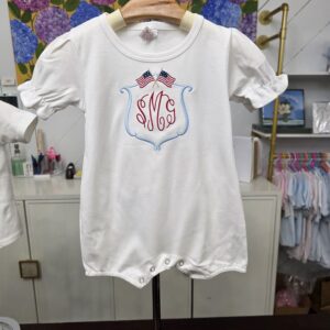 2 flag crest banner with monogram