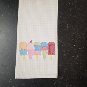 Icecream and popsicle tea towel